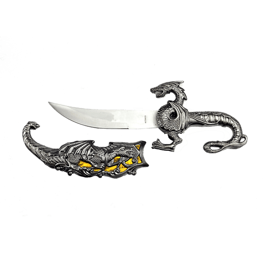 10" Fantasy Dragon Dagger Yellow Fitting Dagger All Brands Fantasy Edge 9