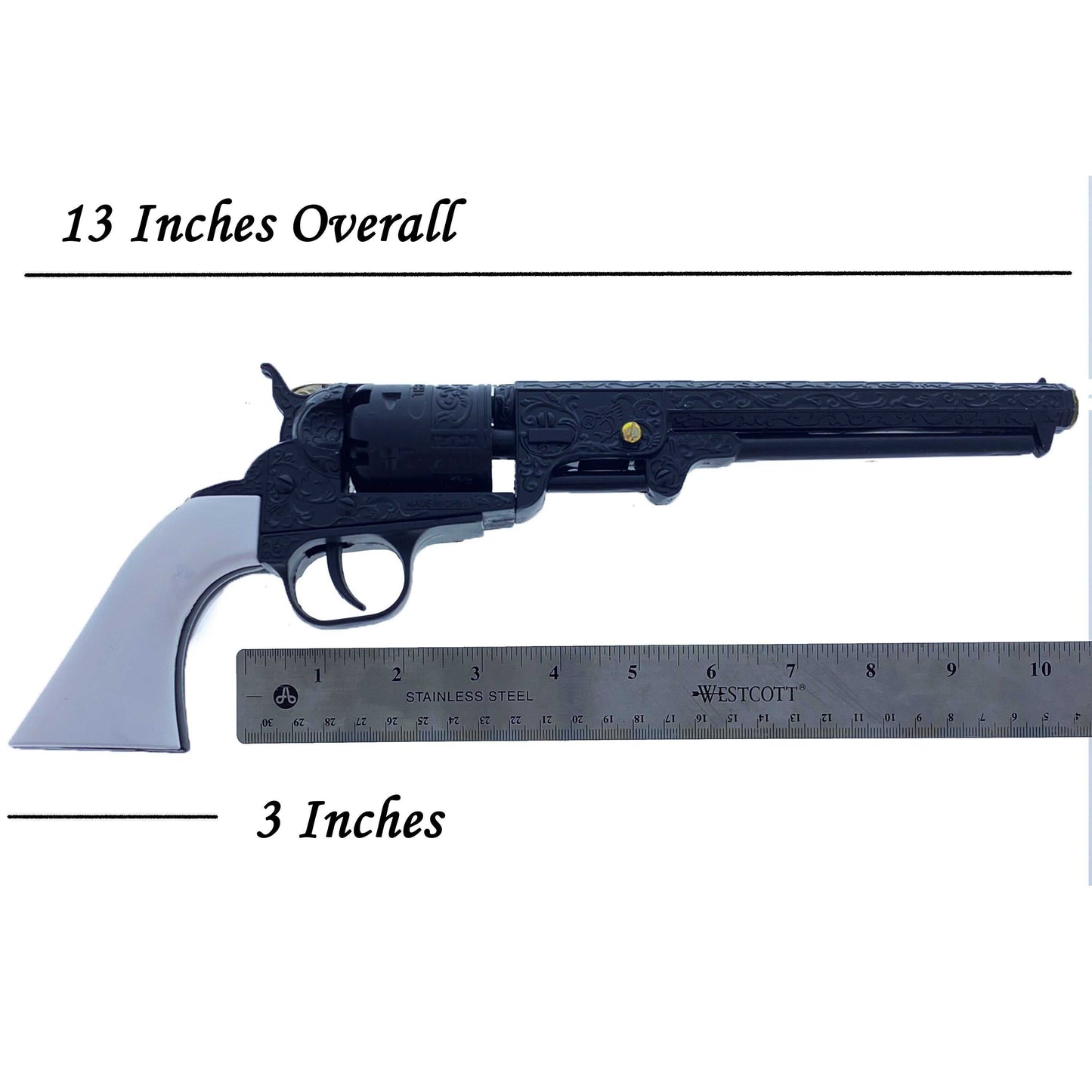 13 1/2" Decorative Replica Antique Prop Revolver Gun w/ Display Stand Display Gun All Products PacificSolution 31