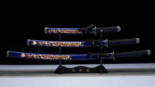 3Pcs Samurai sword set, Plastic scabbard