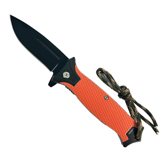 3" Black Blade / Orange Handle / Assisted Knife