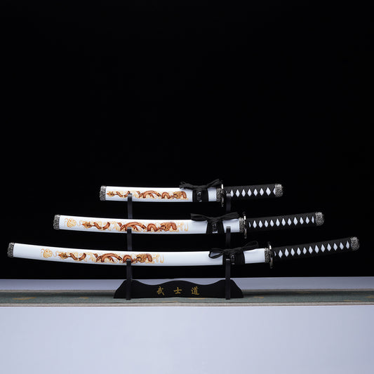 3Pcs Samurai sword set, Plastic scabbard