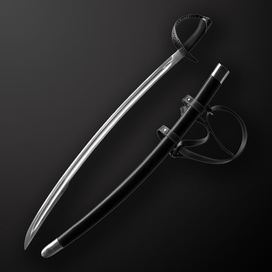 40.15" Hand-Forged Full-Tang Medieval Saber 1060 Carbon Steel