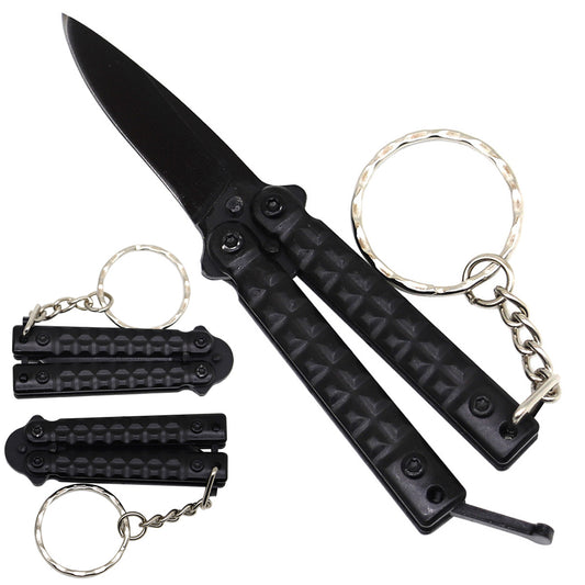 Butterfly Keychain Knife, 1.5" Blade | ABKD03BK