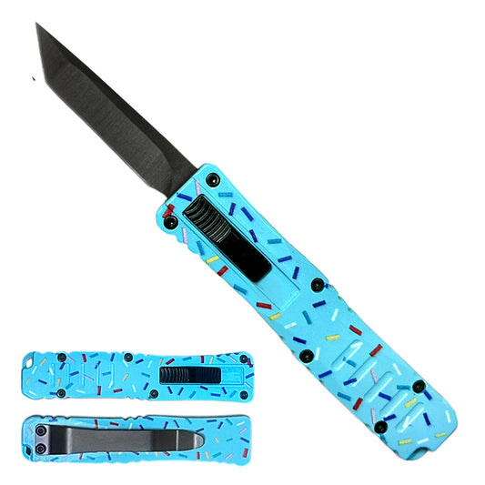 Mini OTF Knives - 2" Tanto Blade / Sprinkles Handle / OTF Knife