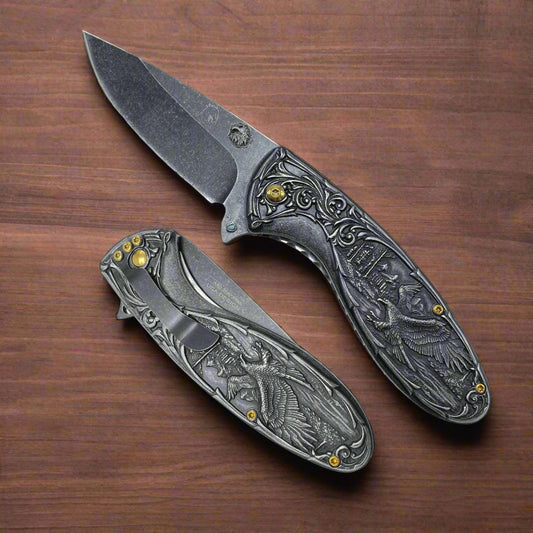 Engraved Falcon Pocket Knives - Premium Wholesale Knives Distributor