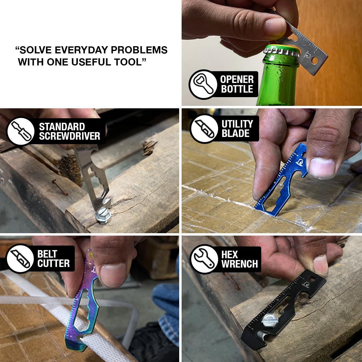 Falcon Rainbow Multi-Tool - 2.7" 8-in-1 Multi-Tool Keychain