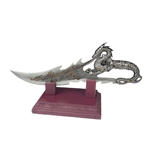 7 1/5" Dragon Handle Dagger With Stand