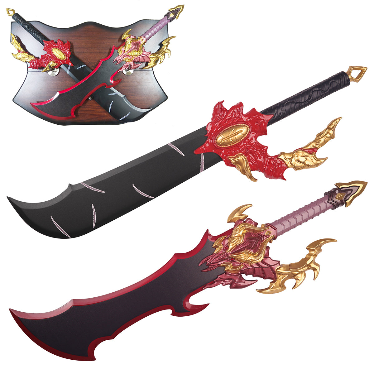 27.25" Metal Fantasy Daggers w/Plaque