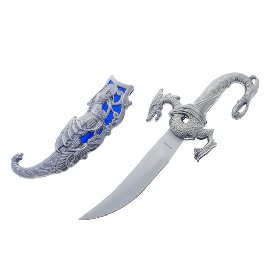 12" Fantasy dragon dagger with gift box (blue fitting)