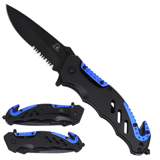 Spring-Assisted Knife, 3.25" Blade & Aluminum Handle | KS1015BL-1