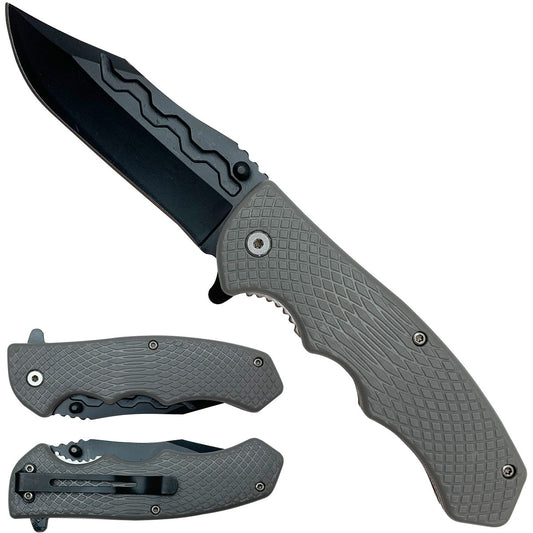 Tactical folding knife with textured handle | Pacific Solution