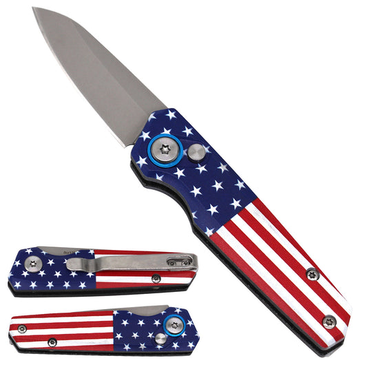 Mini Switchblade USA Flag Switchblade Pocket Knives