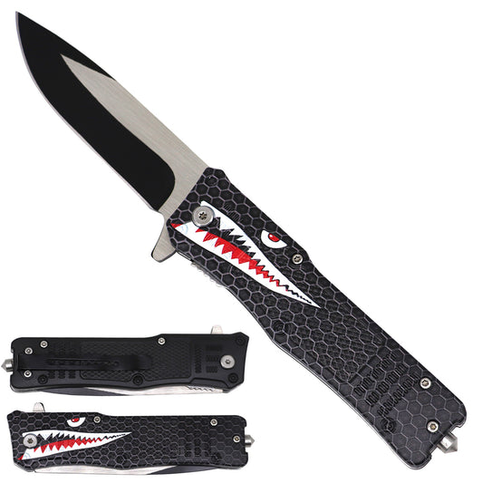 Shark Handle Spring Assisted Pocket Knife