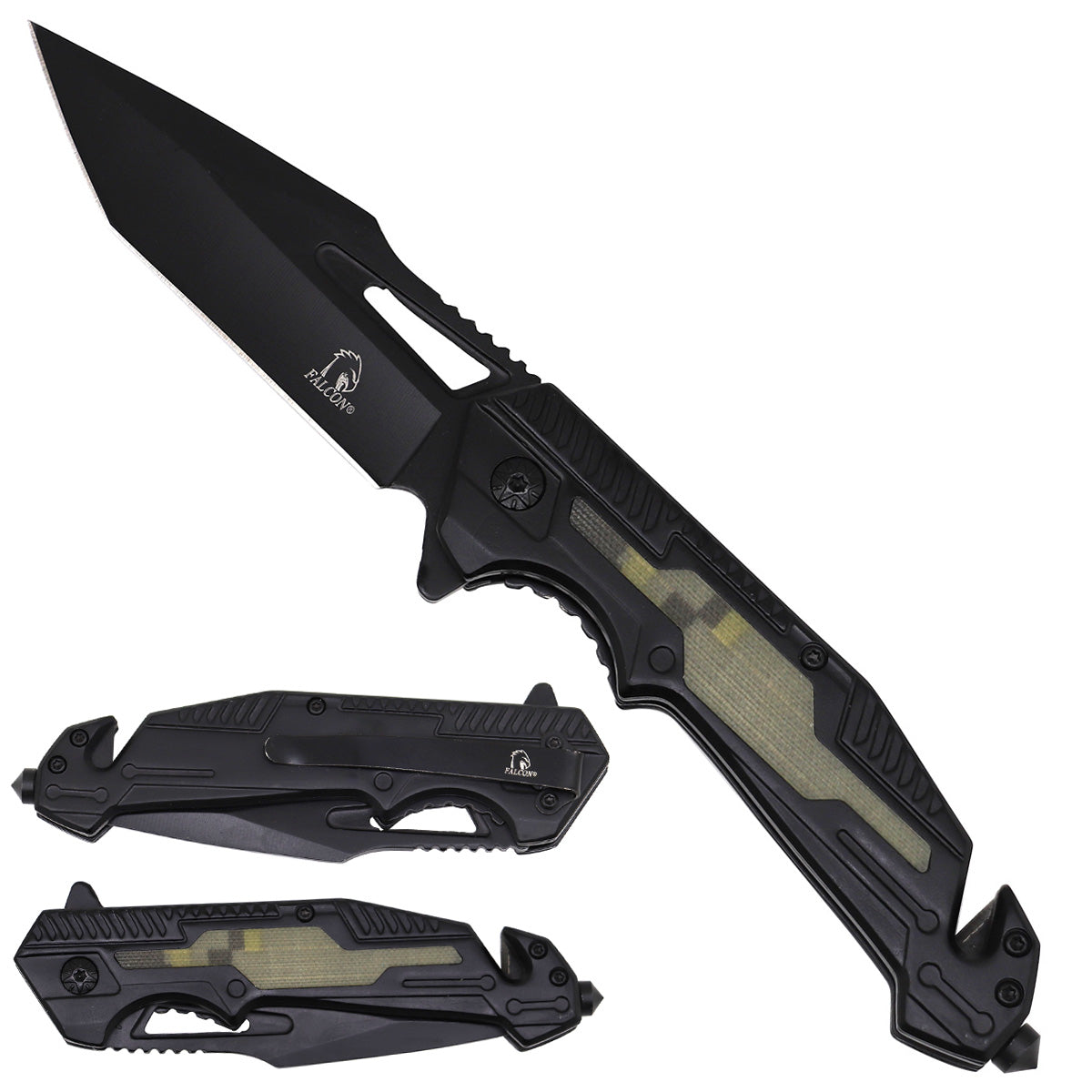 Falcon Camo Handle Pocket Knife