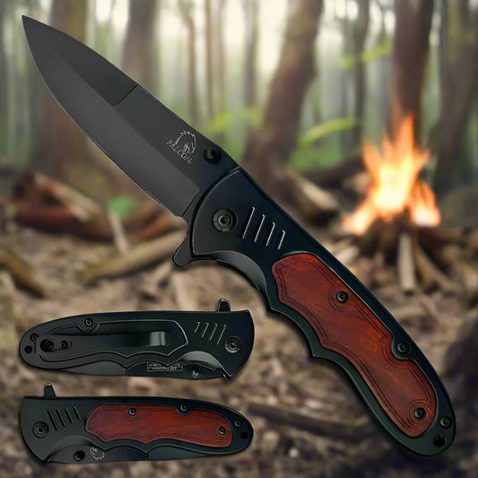 Wholesale Falcon Knives - Pocket Knife Wooden Handle for Sale in Bulk