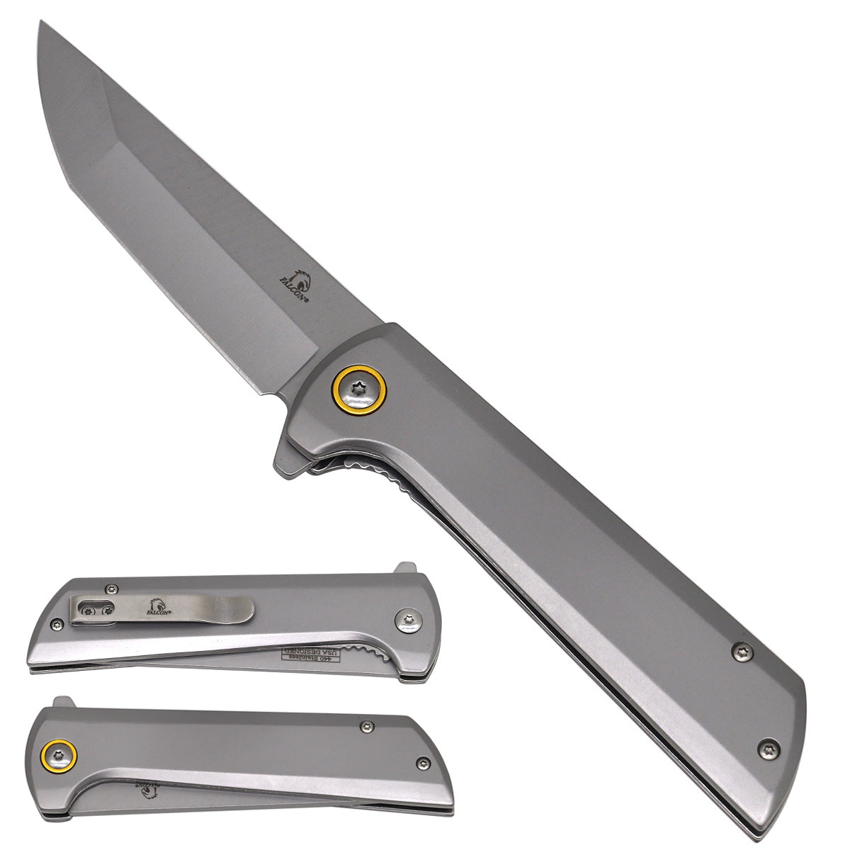 Falcon Chrome Spring Assisted Pocket Knife