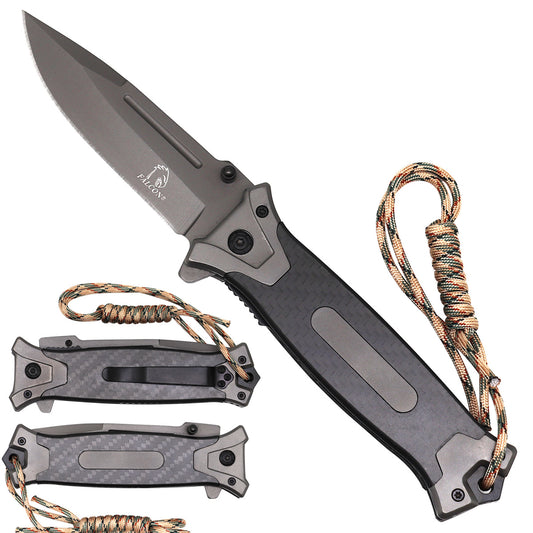 Falcon Black Carbon Fiber Pocket Knives