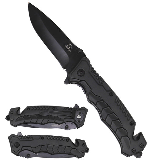 Falcon 8" Pocket Knife with Belt Cutter and Glass Breaker