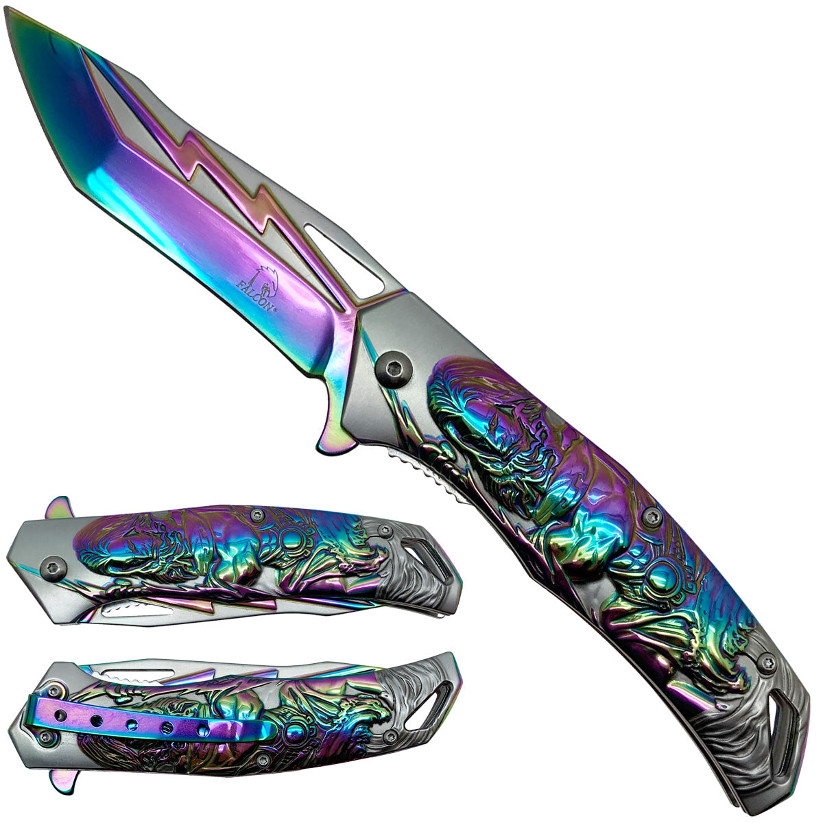 Zeus Rainbow Spring Assisted Pocket Knife