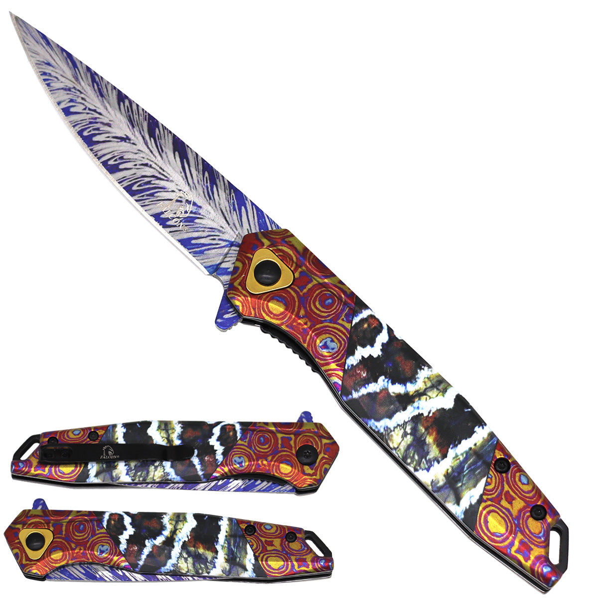 Falcon Patterns Pocket Knife