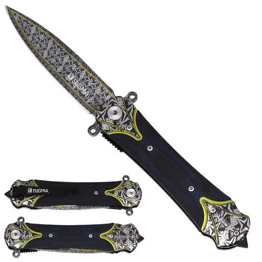 Sigma Ball-Bearing Folding Knife with Micarta & Steel Handle – KSB348DMLM