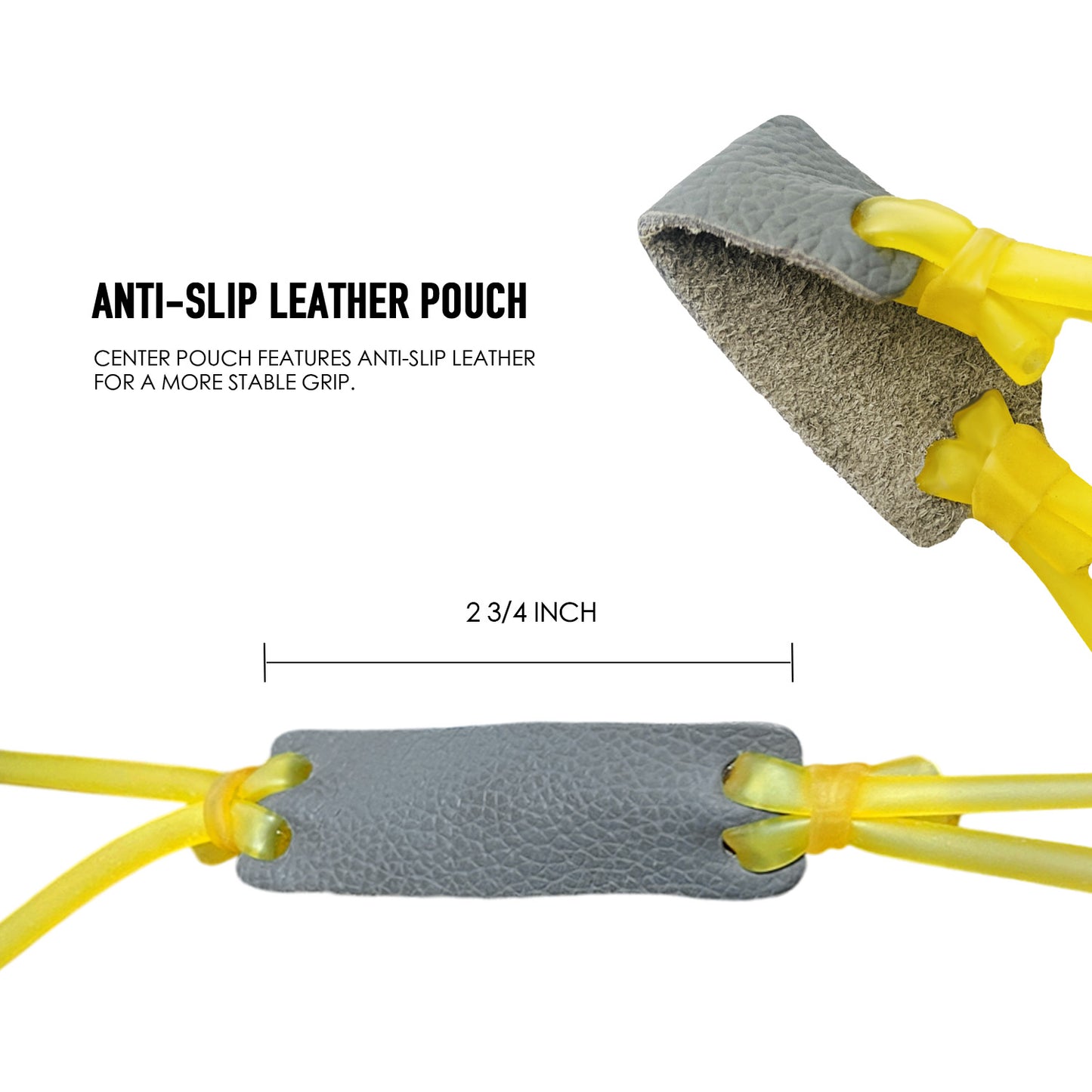 Slingshot Rubber rope and leather holder