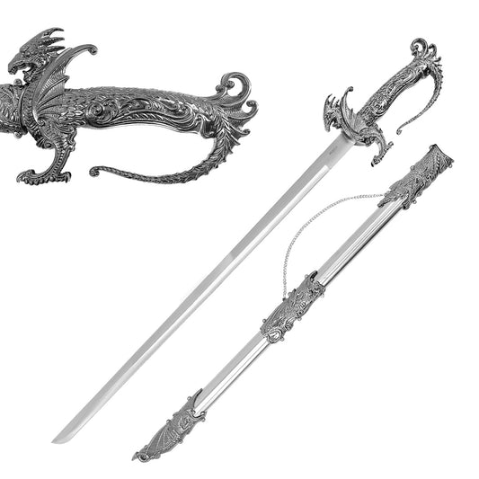 36.75" Silver Dragon Sword