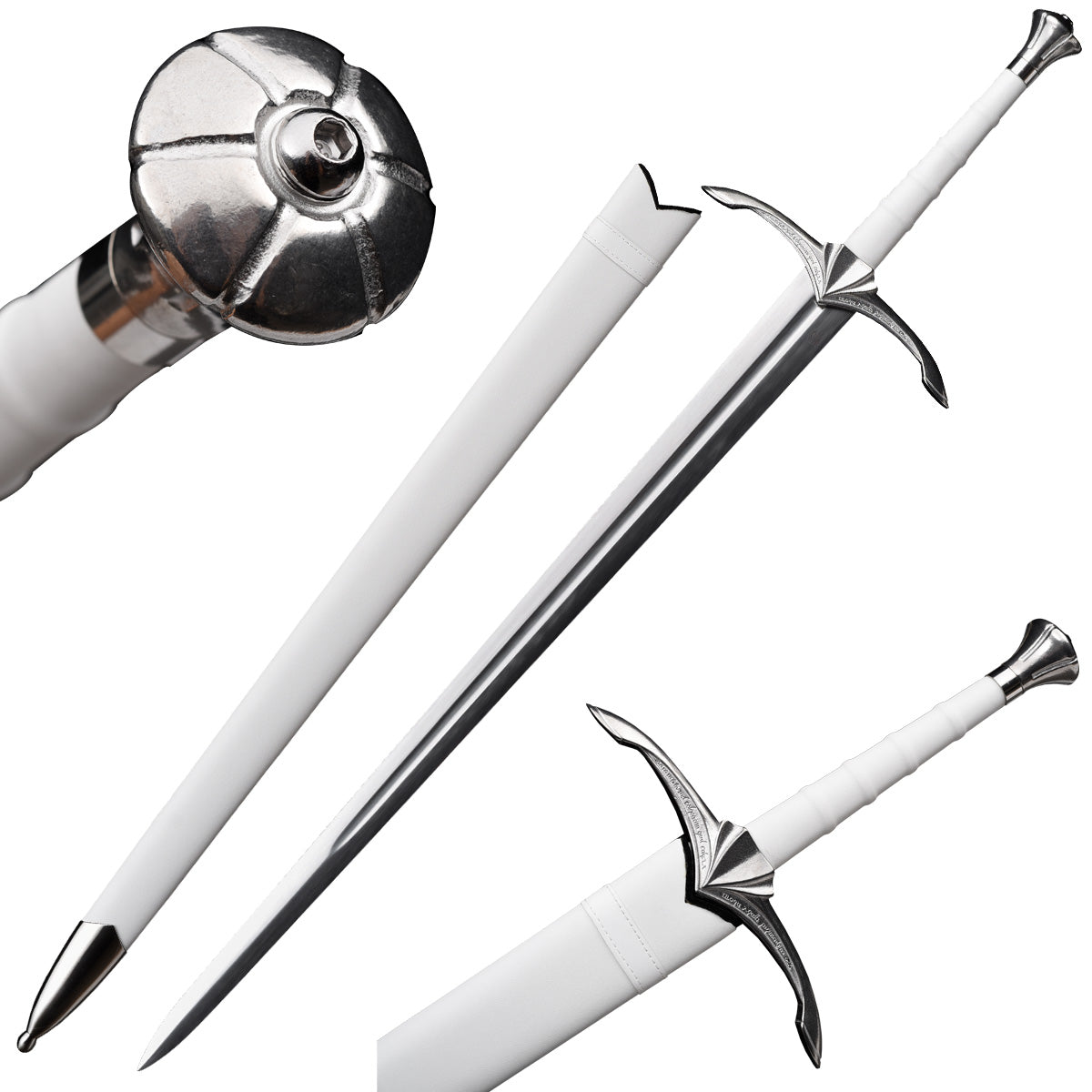 39.75" Hand Forge Medieval Sword w/ Leather Strips