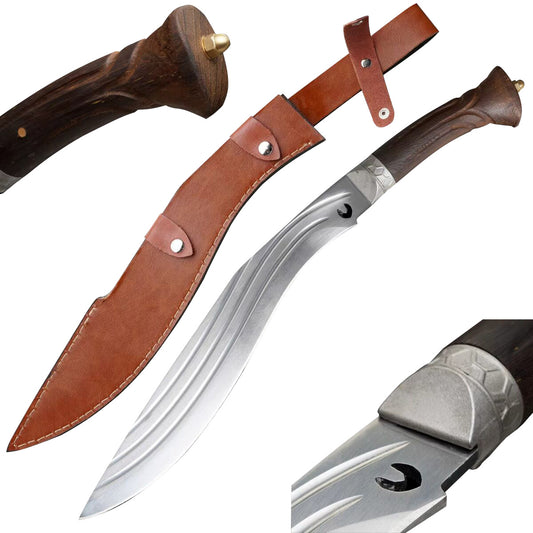 Hand-Forged 1060 Carbon Steel Kukri with Pear-Wood Handle | SST004