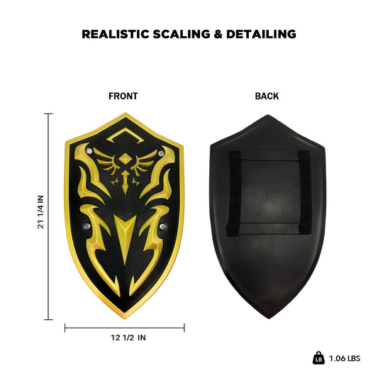 Anime Foam Shield H:21 1/2" X W:13" with Realistic Detailing for Collectors and Cosplay
