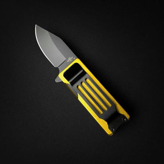 Pacific Solution Gold Lighter Case Spring Assisted Knife Lighter Case with Sleek Design and Durable Blade