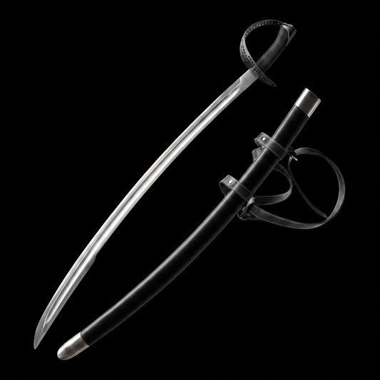 40.15" Hand-Forged Full-Tang Medieval Saber 1060 Carbon Steel