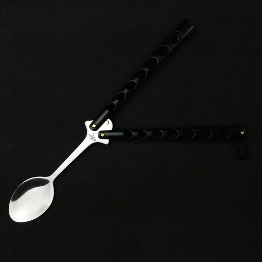 4" Butterfly Spoon Black