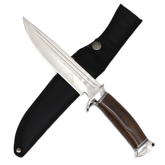 Rocky Mountain 12" Hunting Knife Brown Handle