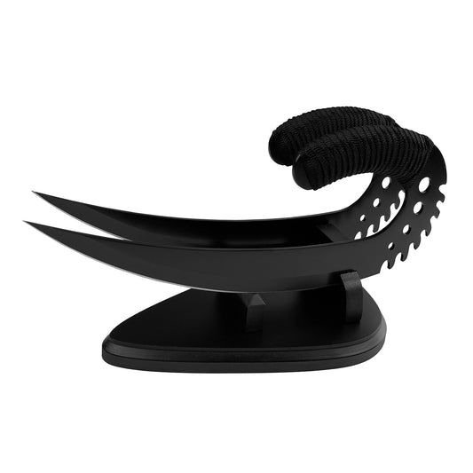 12.5" Black Twin Daggers with Stand.