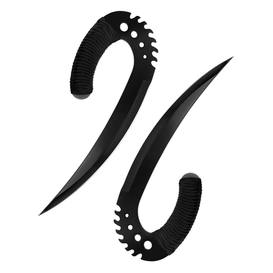 12.5" Black Twin Daggers with Stand.