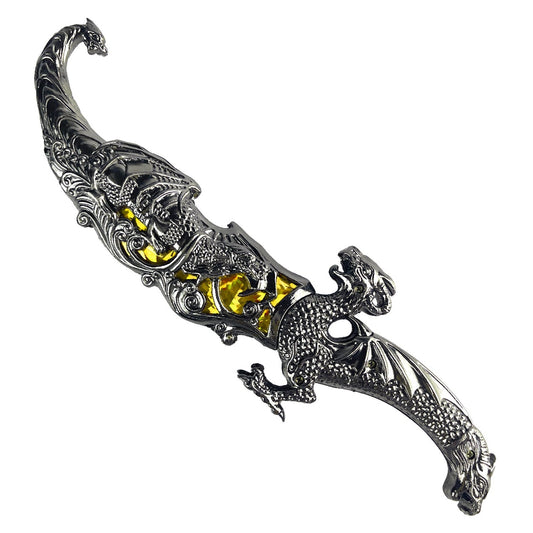 15" Blade Fantasy Dragon Dagger Gold Fitting