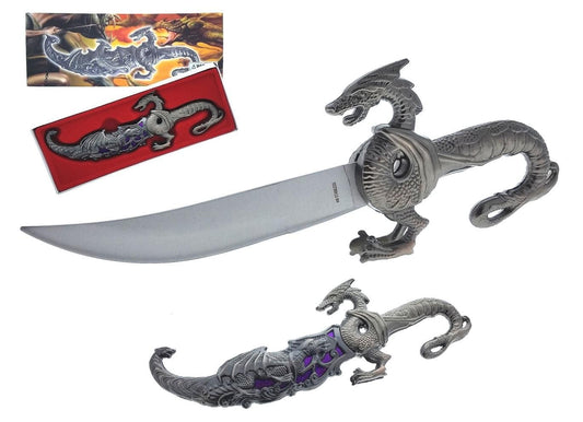Fantasy Dragon 10" Dagger Purple Fitting