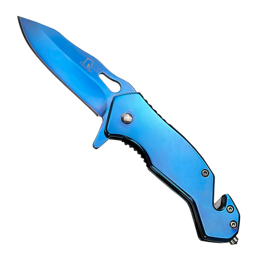 2.5" Blue Stainless Blade and 3.75" Blue Handle