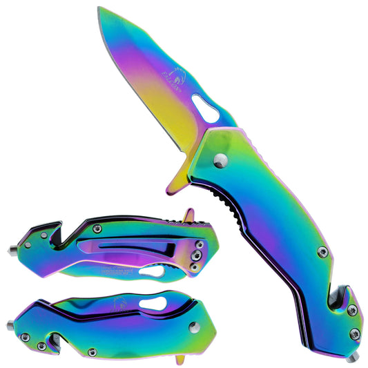 Falcon Rainbow Spring Assisted Pocket Knife