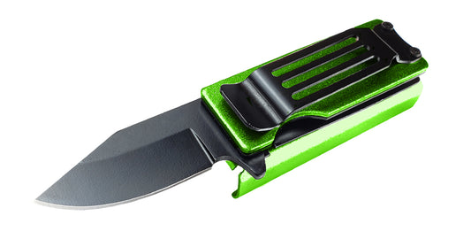 4 1/2" Green Spring Assisted lighter Knife