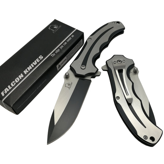 3" SIlver w Black Trim Blade & Handle