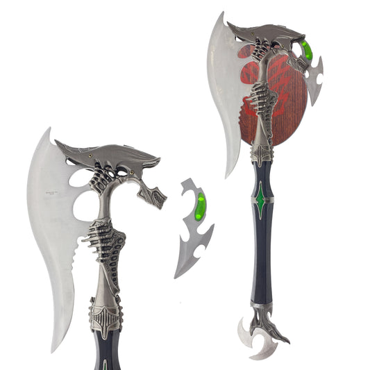 20" Fantasy Axe with Detachable Claw Dagger