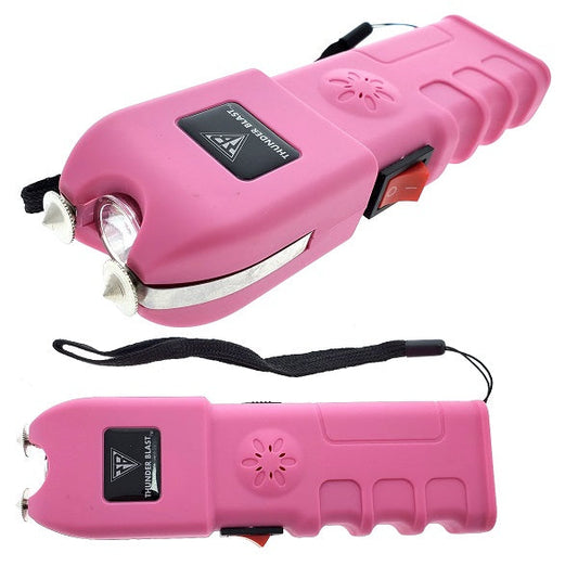 5 1/2" 3 million vol black Stun Gun with Led Light & Alarm