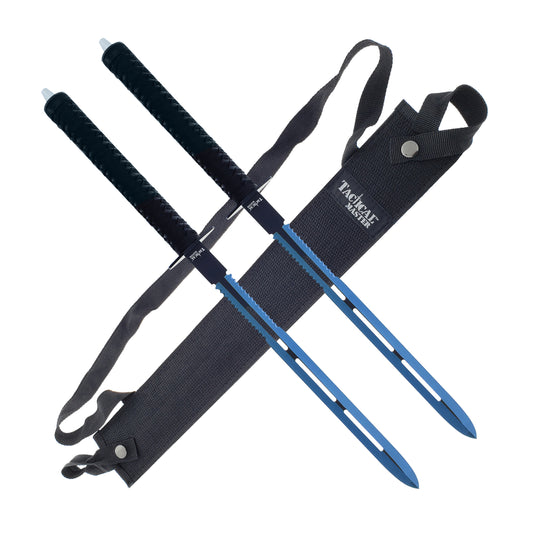 Tactical Master 25" Blue Twin Tactical swords (2 sword set)