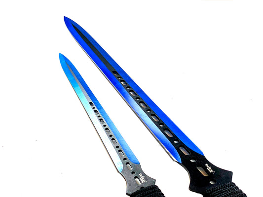 2 Blue Machetes 28"&18"