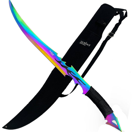 26" Rainbow Flame Machete