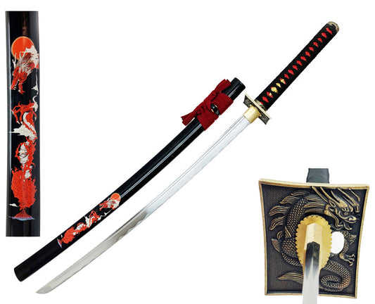 40 1/2" Hand Forged Samurai Sword comes with stand