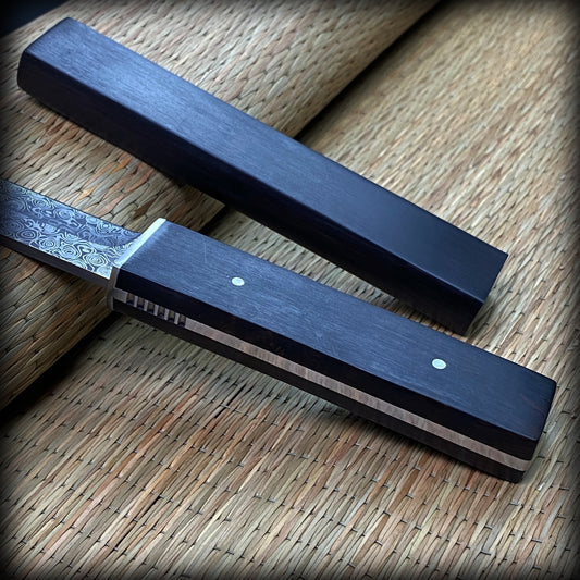 10.75" Asuka Full Tang Tanto Damascus Look Blade