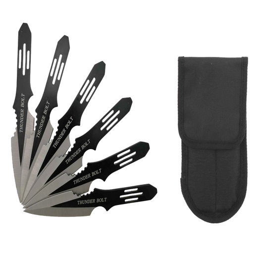 6 PCS Lightning Throwing Knife Set w/ Nylon Sheath